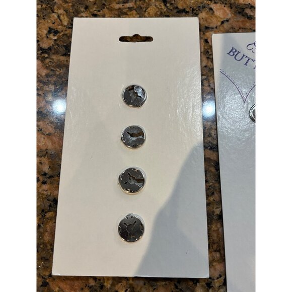 Fashionable Silver-Tone Button Covers Set Of 20 With Western & Nature-Themed Des - Picture 4 of 7